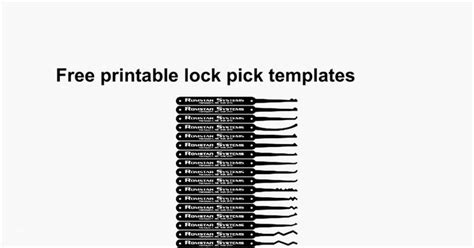 Lock Pick Template Pdf Luxury Template Templates Resume Template