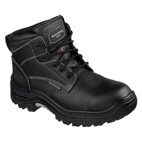 Skechers Men's Burgin 6'' Work Boots - Steel Toe - Black Size 10.5(M ...