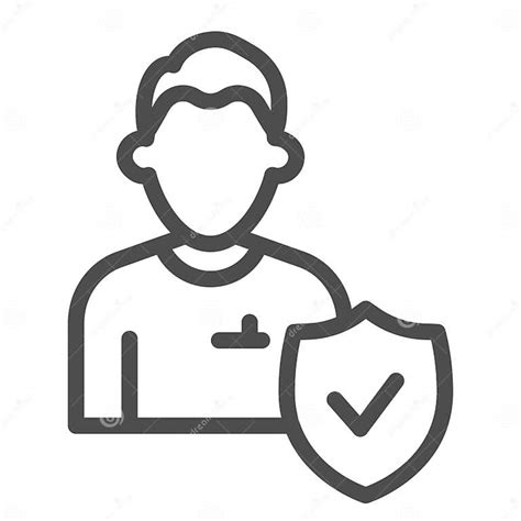 Hired Employee Or Candidate Line Icon Approved Person And Verified