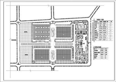 某大型工业厂区规划设计cad总平面施工图（含经济技术指标）土木在线