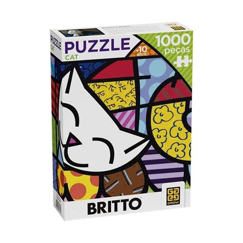 Quebra Cabeca Happy 1000 Pecas Romero Britto Grow 03947 Pontofrio