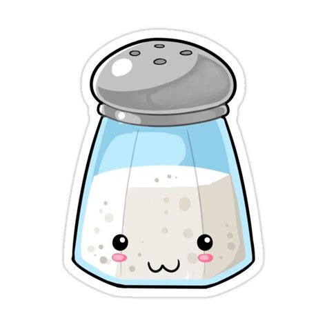 Salt Shaker Kawaii Sticker For Sale By Karspaul Cute Food Drawings