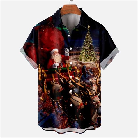 Favipt Mens Big And Tall Christmas Shirtschristmas Shirts For Men