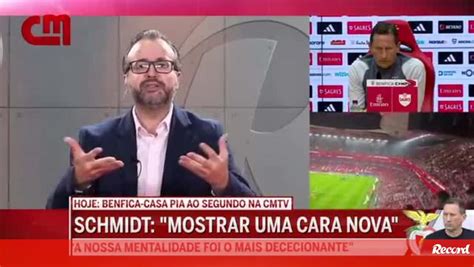 Vítor Pinto Roger Schmidt não pode passar a imagem de ter perdido o