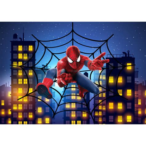 Painel Retangular X Homem Aranha Em Tecido Sublimado Hd