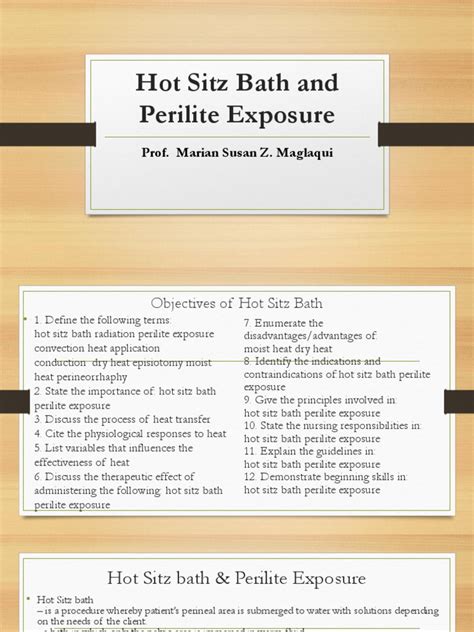 Hot Sitz Bath And Perilite Exposure Pdf Hypothermia Heat