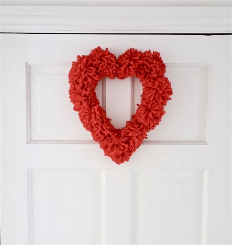 Diy Valentines Day Pom Pom Wreath Dainty Dress Diaries