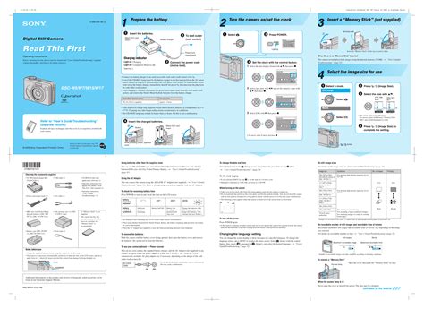 PDF Manual For Sony Digital Camera Cybershot Cyber Shot DSC W5