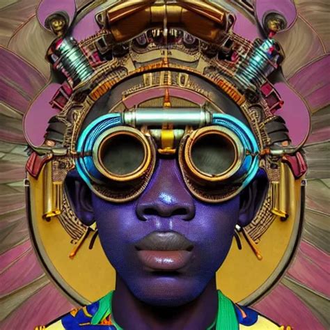 Colourful Vfx Upper Half Portrait Art Of A African Stable