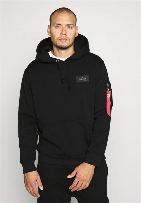 Alpha Industries Back Print Hoody Exclusiv Hoodie Schwarzblack