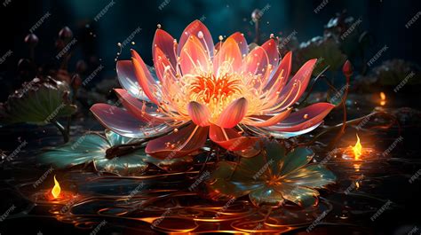 Premium Photo Beautiful Lotus Flower In The Lake