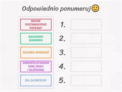 Warunki sakramentu pokuty Materiały dydaktyczne