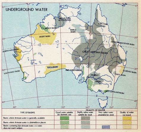 1967 Underground Water Map Of Australia Australia Map Map Australia