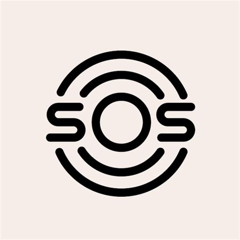 Sos Buchstabe Monogramm Logo Design Illustration Premium Vektor