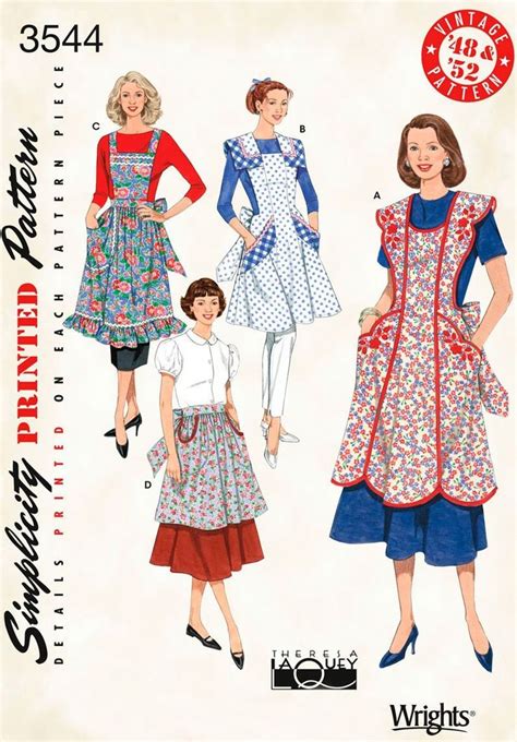 Pin By On Vintage Style Aprons Apron Sewing Pattern