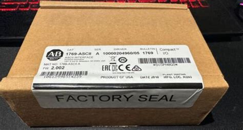 New Sealed Allen Bradley Ascii Ser A Compactlogix Ascii Interface