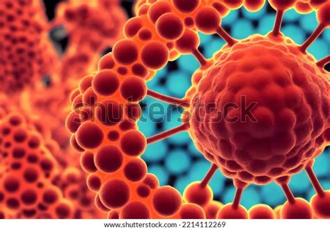 Virus Under Microscope Microscopic Strain Pathology Stock Illustration