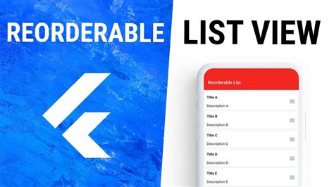 Flutter Reorderablelistview Widget Youtube