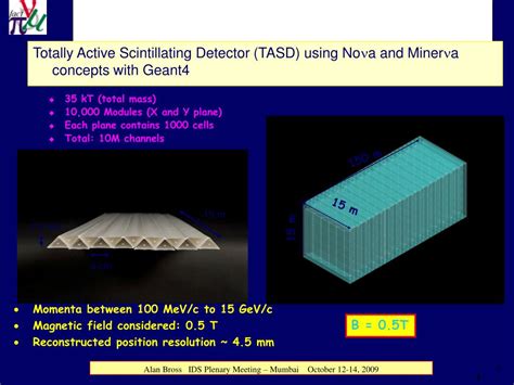 Ppt Neutrino Detector Studies With Plastic Scintillator Readout Tasd