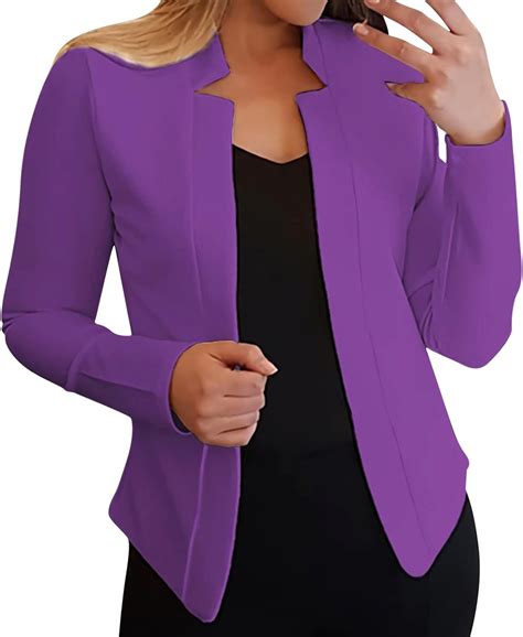 callmo Longblazer Damen Damen Elegant Langarm Blazer Lang ÄRmellange