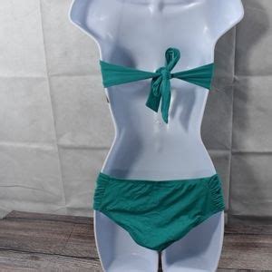 Bar Iii Swim Bar Iii Dark Teal Green Halter Tie Back Bikini Poshmark