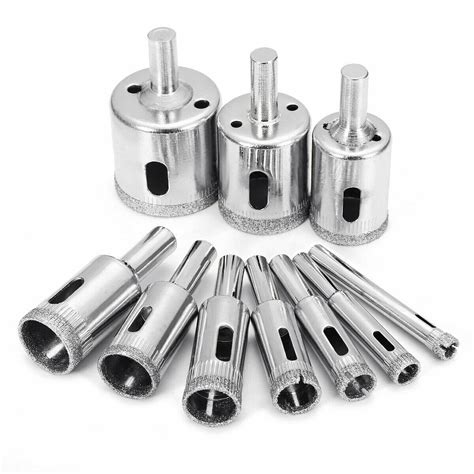 Diamond Drill Bits Baban 10Pcs Hole Saw Diamond Drill Bit Hollow Core