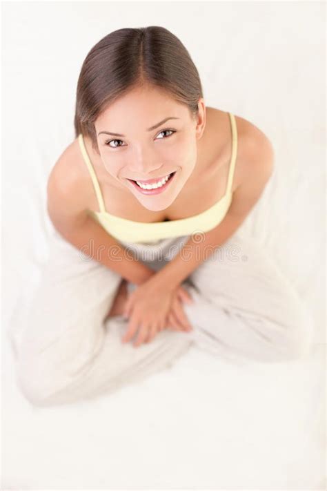 Beautiful Brunette Indian Woman Closeup Portrait Stock Photo Image Of