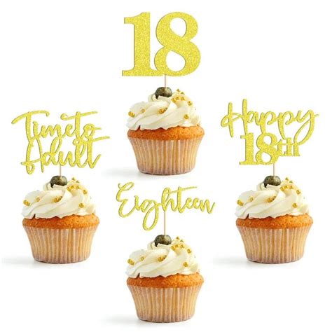 18th Birthday Cupcake Toppers