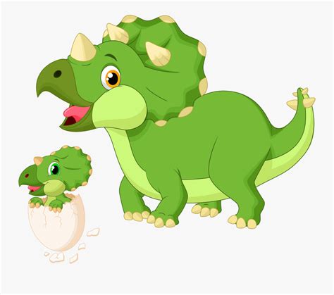 Baby Triceratops Clip Art - Cartoon Dinosaur Png , Free Transparent Clipart - ClipartKey