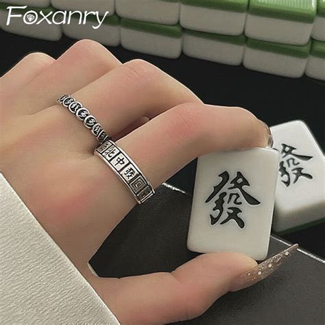 FOXANRY Anillos De Color Plateado Hechos A Mano Para Mujer Y Parejas