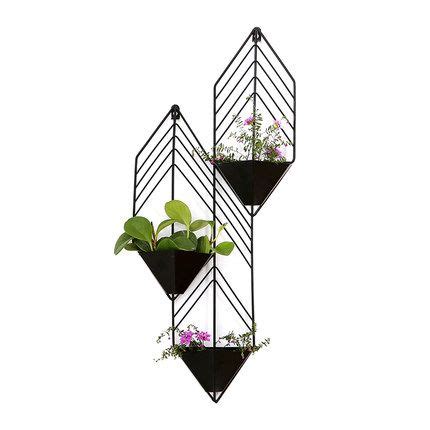 Modern Tabletop Black Glass Pentagon Geometric Terrarium Container