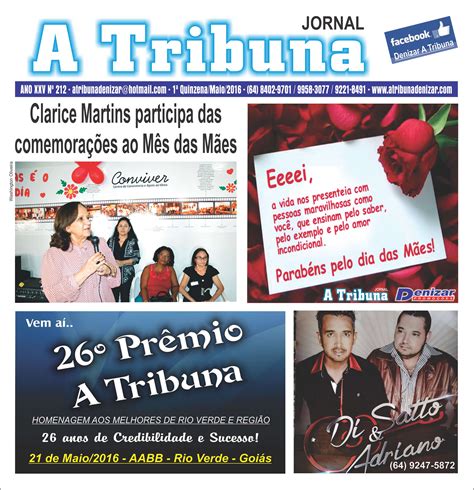 Jornal A Tribuna edição nº 212 Jornal A Tribuna Jornal mais