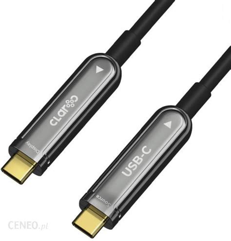 Kabel przewód optyczny USB Typ C do Typ C 10m Claroc 4K 60Hz CLAROC