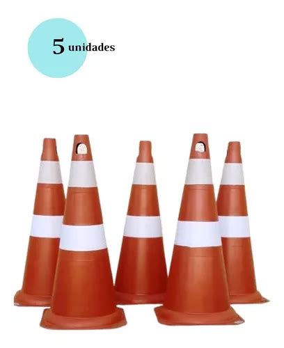 Cono De Seguridad Kteli Kit Cones Sinaliza O R Gido Cm Laranja