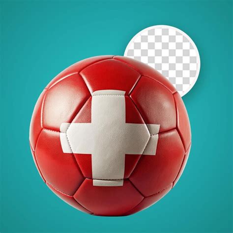 Premium Psd Fully Transparent Red And White Soccer Ball