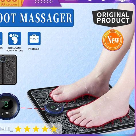 Jual ULI149 Electric EMS Foot Massager Machine Foot Massage Pad Mat