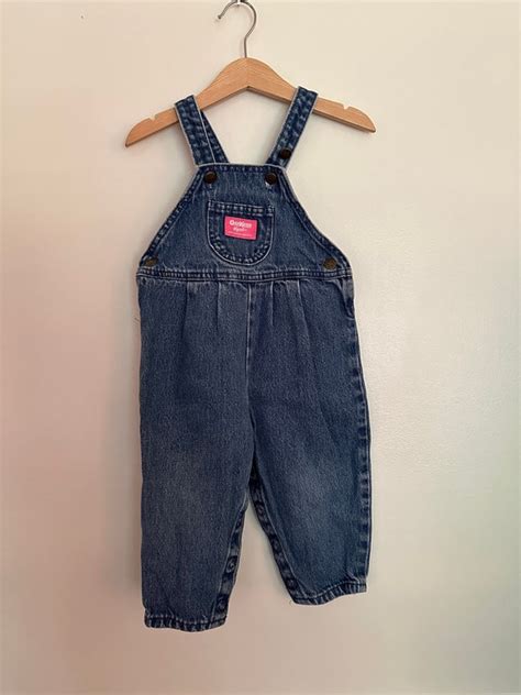 Vintage OshKosh Overalls Bubble Girls Made In USA Gem