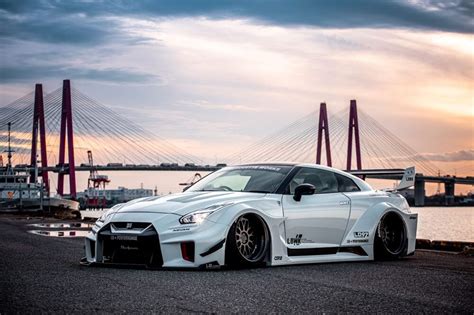 Liberty Walk Lb Silhouette Works Gt 35gt Rr Front Canards And Diffuser For R35 Nissan Gt R Gt Rr