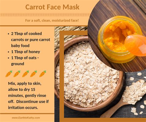 Easy Carrot Face Mask Recipe Earth To Kathy