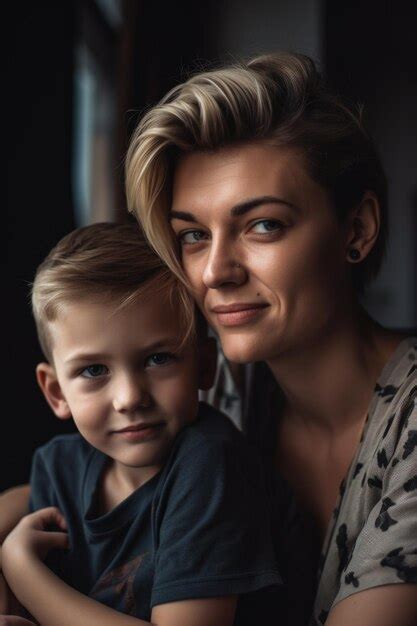 Premium Photo Portrait Of A Mother And Son Bonding At Home