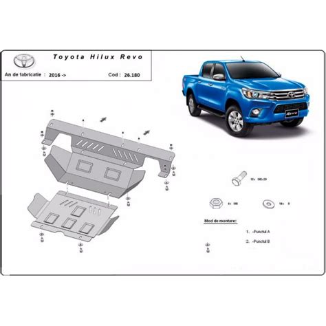 Steel Skid Plate Engine And The Radiator Toyota Hilux Revo