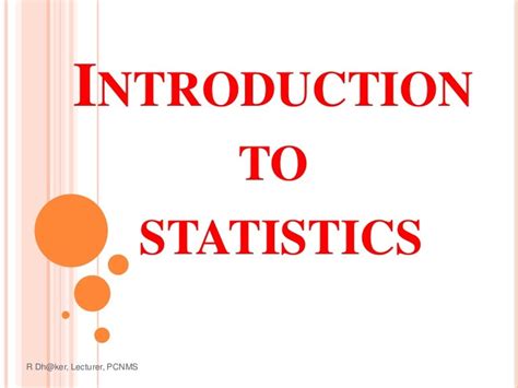 Introduction To Statistics Ppt Rahul