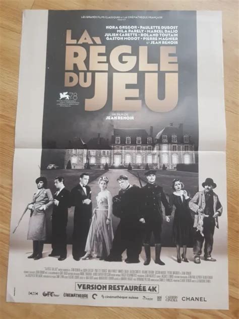 Petite Affiche Cin Ma La Regle Du Jeu R The Rules Of The Game Jean