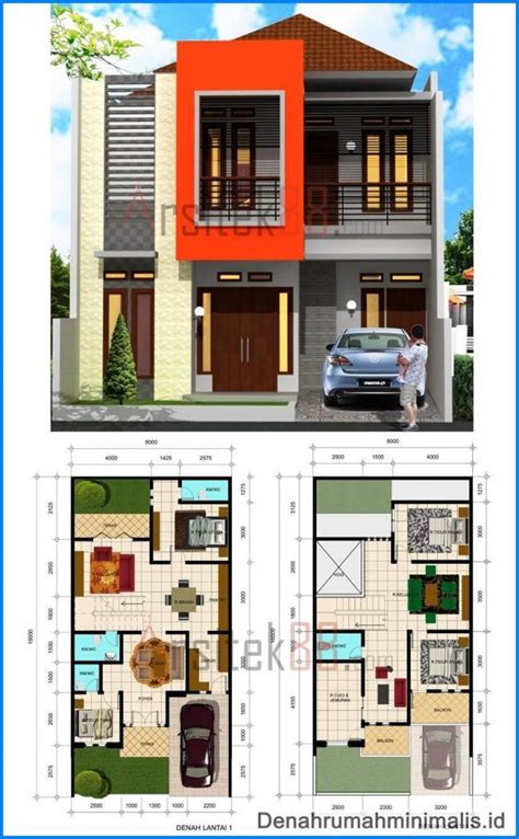 Denah Rumah Minimalis Lantai Modern Sederhana Dekor Rumah