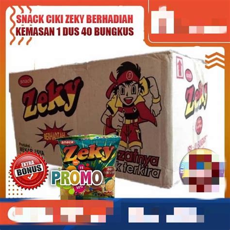 Jual Snack Ciki Zeky Berhadiah Kemasan Dus Isi Bungkus Zeky