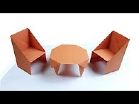 Como Hacer Una Mesa Y Sillas De Papel Origami How To Make A Origami