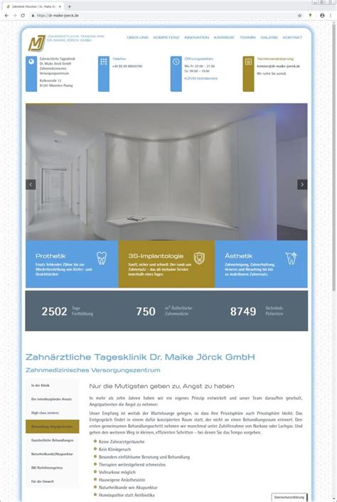 Zahnärztliche Tagesklinik Dr Maike Jörck GmbH Website VRANKOVINA