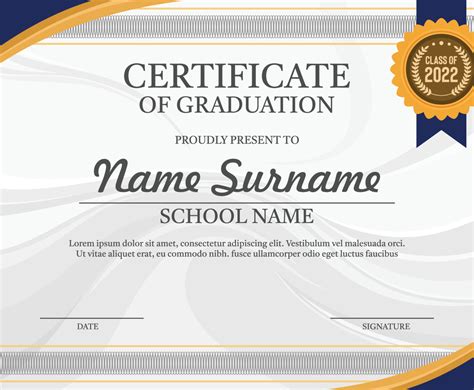 Certificate of Graduation Template