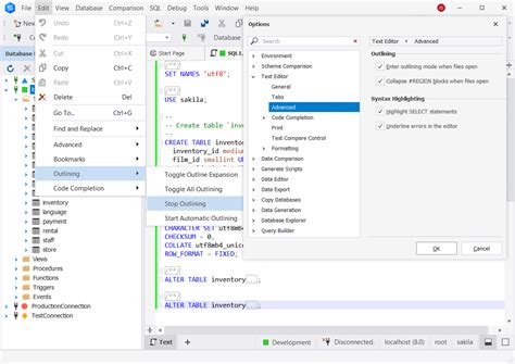 mysql editor visual sql code editor  mysql