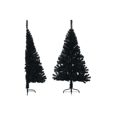 Demi Sapin De No L Artificiel Avec Support Noir Cm Pvc Vidaxl